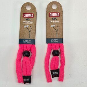 CHUMS Kids Eyewear Retainers 2-Pack Pink Adjustable NWT